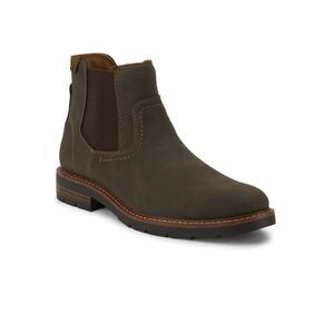 NWT DOCKERS Mens Brown Goring Ransom Round Toe Block Heel Chelsea 10.5 M